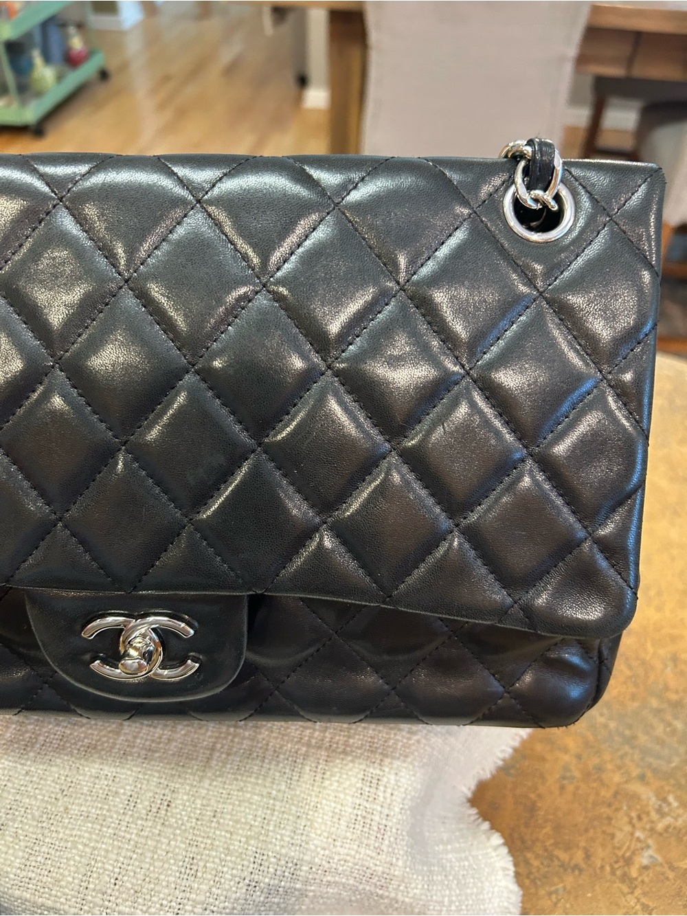 CHANEL Iconic Classic Double Flap Quilted Lambskin Bag - Picture 4 of 16